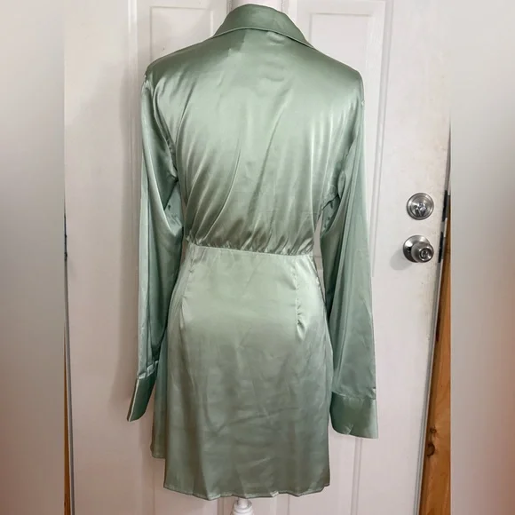 Dirty Martini Long Sleeve Mini Dress - Pale Green NWT (M) - Picture 5 of 16